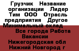 Грузчик › Название организации ­ Лидер Тим, ООО › Отрасль предприятия ­ Другое › Минимальный оклад ­ 15 800 - Все города Работа » Вакансии   . Нижегородская обл.,Нижний Новгород г.